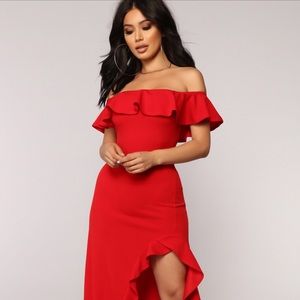 Red Fashion Nova dress
